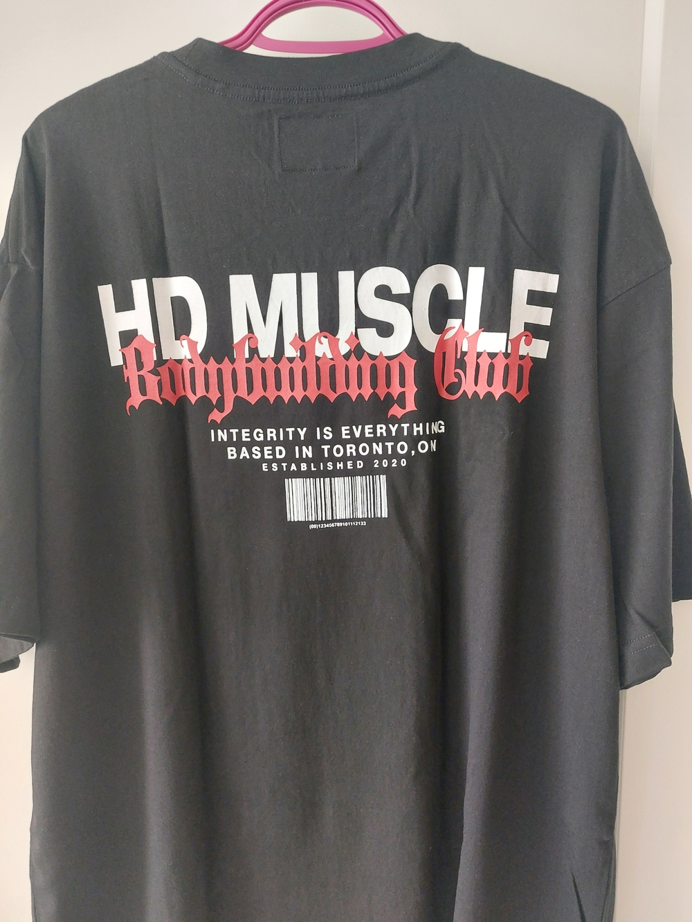 HD Muscle Black Graphic Tee - Bodybuilding Club (New - Never Worn)